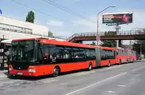 Slowakei / Stadtbus Bratislava: SOR CITY NB 18 - Wagen 2856, aufgenommen im M�rz 2015 am zentralen �berlandbusbahnhof  Autobusov� stanica  in Bratislava.
