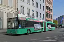 MAN Bus 762 auf der Linie 30 wartet an der Endstation am Bahnhof SBB. Die Aufnahme stammt vom 21.10.2015.