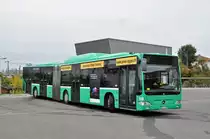 Mercedes Citaro 720 wird in eine andere Kolonne in der Garage Rankstrasse gefahren. Die Aufnahme stammt vom 22.10.2015.