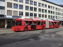 VB Biel - NAW Trolleybus Nr.81 unterwegs auf der Linie 1 in Biel am 24.10.2015