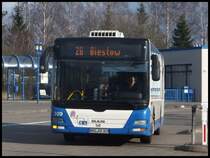 MAN Lion's City der Rostocker Stra�enbahn AG in Rostock am 12.02.2014