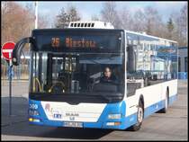 MAN Lion's City der Rostocker Stra�enbahn AG in Rostock am 12.02.2014