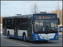MAN Lion's City der Rostocker Stra�enbahn AG in Rostock am 12.02.2014