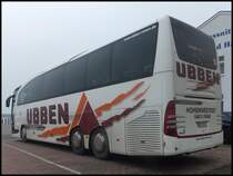 Mercedes Travego von Ubben aus Deutschland im Stadthafen Sassnitz am 28.02.2014