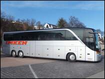 Setra 417 HDH von Imken aus Deutschland im Stadthafen Sassnitz am 08.03.2014