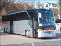 Setra 417 HDH von Imken aus Deutschland im Stadthafen Sassnitz am 08.03.2014