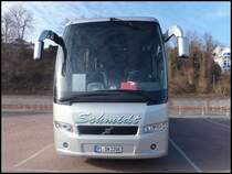 Volvo 9700 von Schmidt aus Deutschland im Stadthafen Sassnitz am 08.03.2014