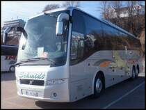 Volvo 9700 von Schmidt aus Deutschland im Stadthafen Sassnitz am 08.03.2014