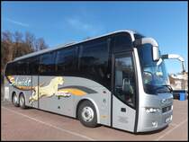 Volvo 9700 von Schmidt aus Deutschland im Stadthafen Sassnitz am 08.03.2014