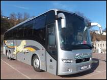 Volvo 9700 von Schmidt aus Deutschland im Stadthafen Sassnitz am 08.03.2014