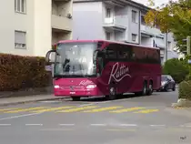 Rattin - Mercedes Tourismo SH 206 unterwegs mit dem FC Schaffhausen in der Stadt Biel am 24.10.2015