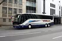 Setra S 516 HD Reisebus der Fa. Völkert aus Hörstel - Riesenbeck am 6.1.2015 in Wuppertal - Elberfeld. 