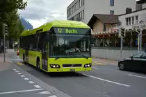 FL-39891 fährt am 08.10.2015 auf der Linie 12 nach Buchs (Schweiz). Aufgenommen wurde ein Volvo 7700 / Vaduz Aeulestrasse.
