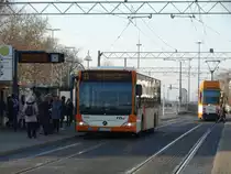 RNV Mercedes Benz Citaro C1 Facelift 8378 am 10.12.15 in Heidelberg Hbf 