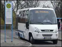 Iveco Kleinbus der Kraftverkehrsgesellschaft mbH Ribnitz-Damgarten in Stralsund am 22.03.2014