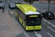 FL-39820 (MAN Lion's City CNG) fährt am 08.10.2015 durch Liechtenstein. Aufgenommen an der Post in Vaduz.
