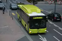 FL-39820 (MAN Lion's City CNG) fährt am 08.10.2015 durch Liechtenstein. Aufgenommen an der Post in Vaduz.
