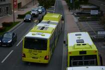 FL-39865 (MAN Lion's City G CNG) fährt am 08.10.2015 durch Liechtenstein. Aufgenommen an der Post in Vaduz.
