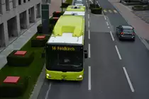 FL-39865 (MAN Lion's City G CNG) fährt am 08.10.2015 durch Liechtenstein. Aufgenommen an der Post in Vaduz.
