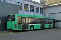 MAN Bus (ex 824) ist ausgemustert worden und steht auf dem Hof der Garage Rankstrasse. Die Aufnahme stammt vom 13.12.2015.