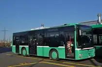 MAN Lions City der Margarethen Bus AG steht auf dem Hof der Garage Rankstrasse. Die Aufnahme stammt vom 08.12.2015.