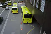 Am 08.10.2015 stehen FL-39865 (MAN Lions City CNG / Linie 14) und FL-39815 (Mercedes Benz Citaro Facelift / Linie 12) an der Haltestelle, Vaduz Post. 