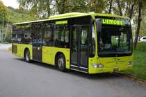 Am 09.10.2015 steht FL-39801 (Mercedes Benz Citaro K Facelift) am Busbahnhof Bendern, Post, Liechtenstein. 