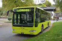 Am 09.10.2015 steht FL-39801 (Mercedes Benz Citaro K Facelift) am Busbahnhof Bendern, Post, Liechtenstein. 