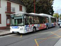Strasbourg 17/09/2015 : einer der neuen Urbanway 18 CNG auf der Linie 15 aufgenommen.
