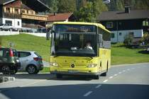 BZ-MBS54 fährt am 09.10.2015 auf der Silvretta Straße in Richtung Schruns, Österreich. Aufgenommen wurde ein Mercedes Benz Integro / Landbus Montafon.
