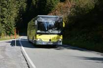 BZ-MBS 68 fährt am 09.10.2015 auf der Silvretta Hochalpenstraße in Richtung Silvretta Stausee, Österreich. Aufgenommen wurde ein Mercedes Benz Integro / Landbus Montafon.
