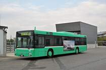 MAN Bus 822 steht auf dem Hof der Garage Rankstrasse. Die Aufnahme stammt vom 13.10.2015.