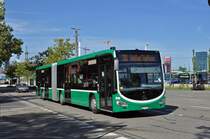 Mercedes Citaro 7010 auf der Linie 38 fährt zur Haltestelle Rankstrasse. Die Aufnahme stammt vom 26.08.2015.