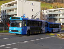 VBL - Trolleybus Nr.260 unterwegs auf der Linie 1 in Kriens am 01.12.2015