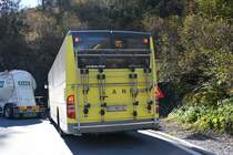BZ-MBS 68 fährt am 09.10.2015 auf der Silvretta Hochalpenstraße in Richtung Silvretta Stausee, Österreich. Aufgenommen wurde ein Mercedes Benz Integro / Landbus Montafon.
