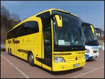 Mercedes Travego von Pohl-Reisen aus Deutschland im Stadthafen Sassnitz am 30.03.2014