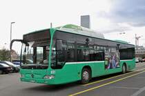 Mercedes Citaro 801 steht auf dem Hof der Garage Rankstrasse. Die Aufnahme stammt vom 01.12.2015.