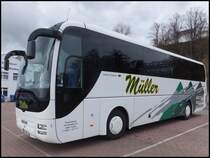 MAN Lion's Coach von Mller aus Deutschland im Stadthafen Sassnitz am 10.04.2014