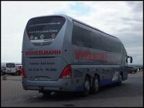 Neoplan Starliner von Winkelmann aus Deutschland im Stadthafen Sassnitz am 10.04.2014