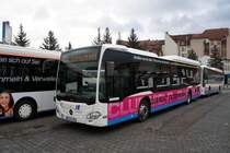 Bus Eisenach / Verkehrsgesellschaft Wartburgkreis mbH (VGW): Mercedes-Benz Citaro C2 LE Ü der KVG Eisenach, eingesetzt im Überlandverkehr. Aufgenommen am Überlandbusbahnhof von Eisenach im Dezember 2015.