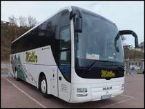 MAN Lion's Coach von Müller aus Deutschland im Stadthafen Sassnitz am 10.04.2014