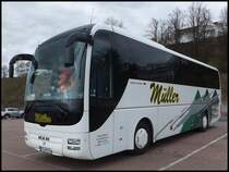 MAN Lion's Coach von Müller aus Deutschland im Stadthafen Sassnitz am 10.04.2014