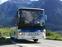 LLB - NR.1/38001 - Setra Dreiachser am 19.09.15 (Während der Fahrt nach Leukerbad,hier auf dem Bild kurz nach Leuk- Stadt