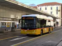 Postauto - Scania-Hess TI  202555 unterwegs in Lugano am 25.12.2015
