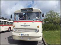 Ikarus 66 der Rostocker Stra�enbahn AG in Rostock am 13.04.2014