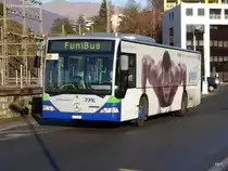 TPL - Mercedes Citaro Nr.313  TI 309511 unterwegs auf der Linie FINI BUS in beim Bahnhof Lugano am 25.12.2015