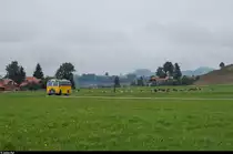 Ein historisches Saurer-Postauto am 13. September 2015 bei Schwarzenburg.