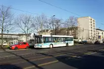 Bus Mainz: Mercedes-Benz O 405 N vom Busunternehmen Nahegold, aufgenommen im Januar 2016 in der N�he der Haltestelle  Bismarckplatz  in Mainz.