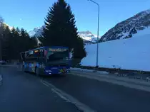 AROSA BUS-Mercedes Citaro NR.7 ist unterwegs in Arosa am 20.12.15 
