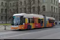 Der TOSA-Bus der TPG steht am 10. März 2015 während der Frühlingssession vor dem Bundeshaus in Bern, um den Parlamentariern vorgeführt zu werden.